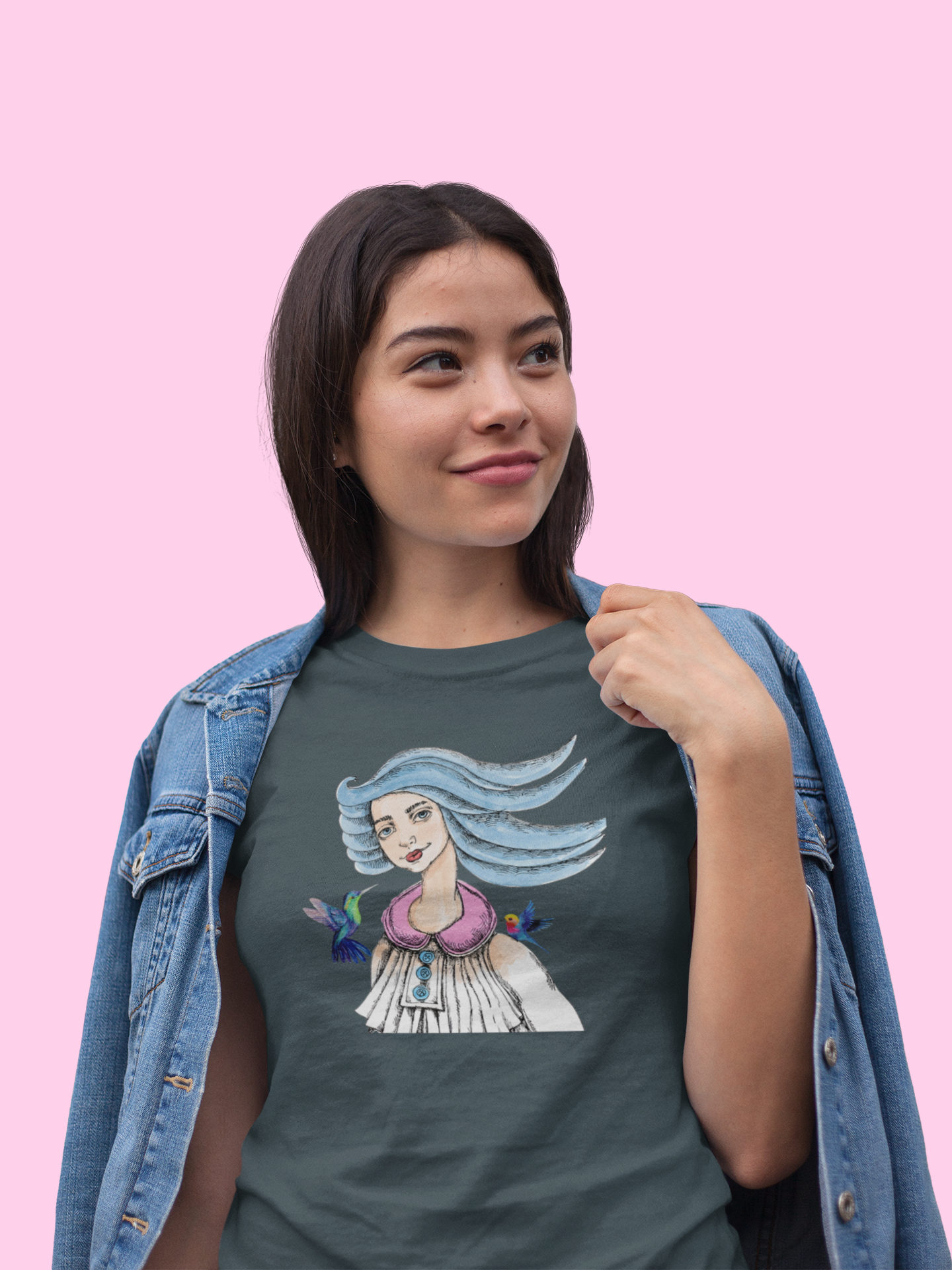 Harlequin Blue Hair