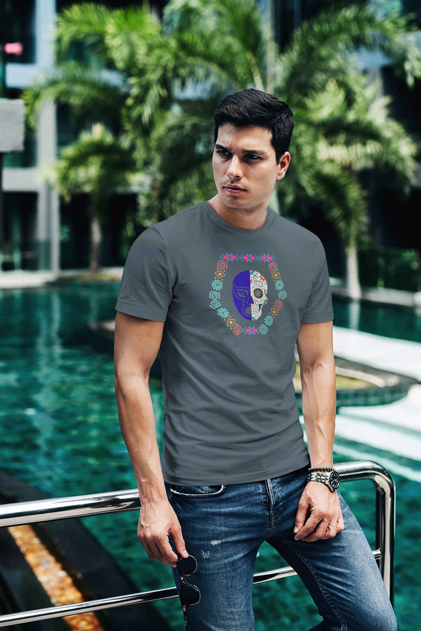 Lucha Calavera Tee