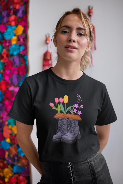 Blooming Boots Tee